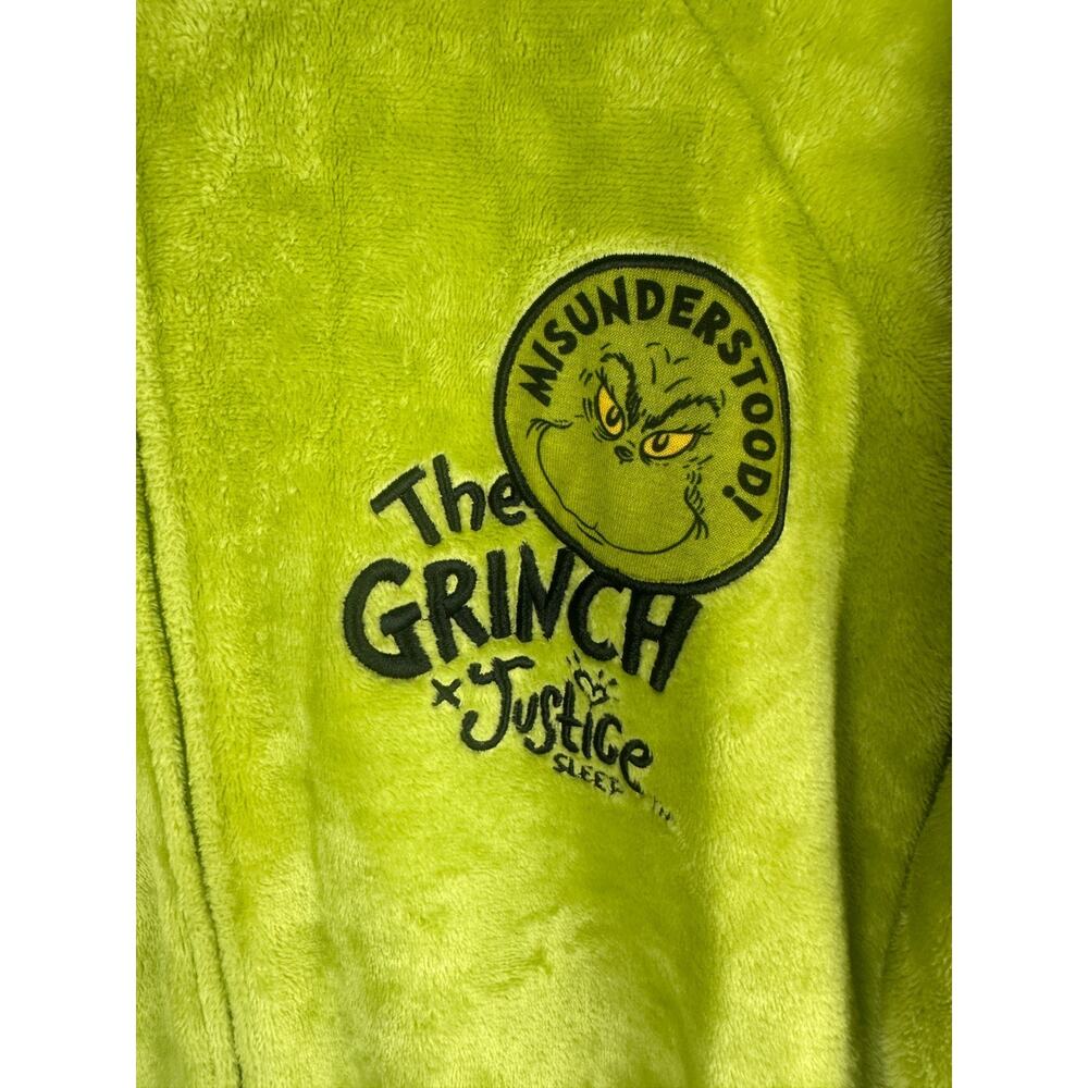 The Grinch x Justice One Piece Pajamas PJ Size 12-14 Girls Christmas Costume Kid - Picture 9 of 16